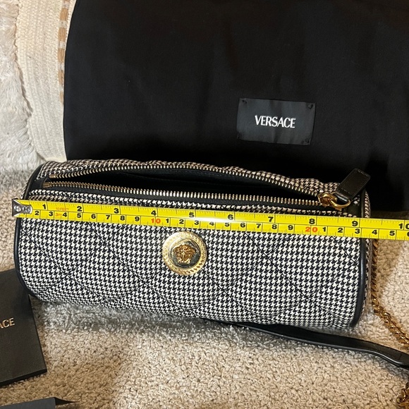 NWT Versace Houndstooth Mini Barrel Bag BRAND NEW - Picture 13 of 16